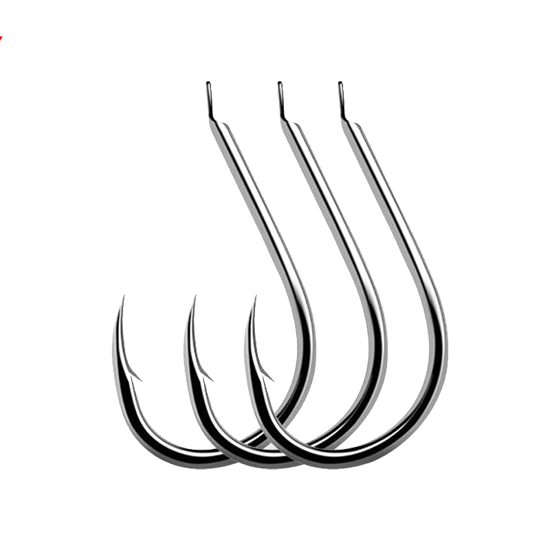 Fishing Hook Offset - 100pcs/Lot 7 Size Barbed Fishing Hooks