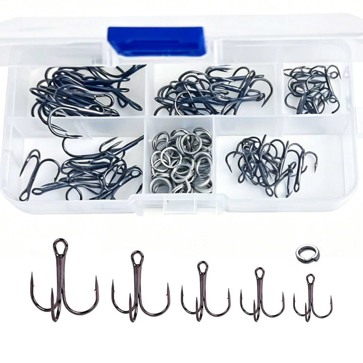 Fishing Hook Circle - 50/100pcs/box Fishing Treble Hooks Kit High