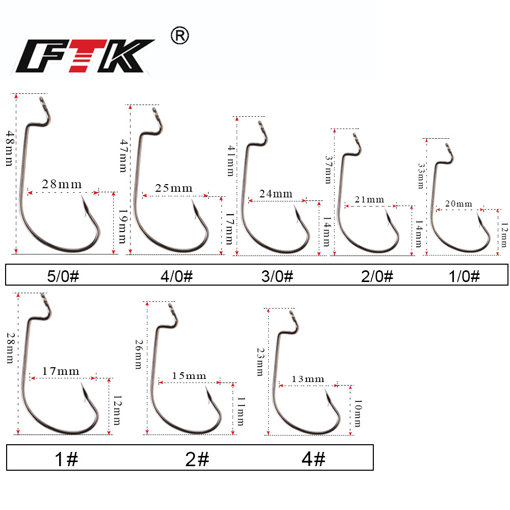 FTK 12-20PCS Offset Fishing Ho - Fishing Hook Offset review and price
