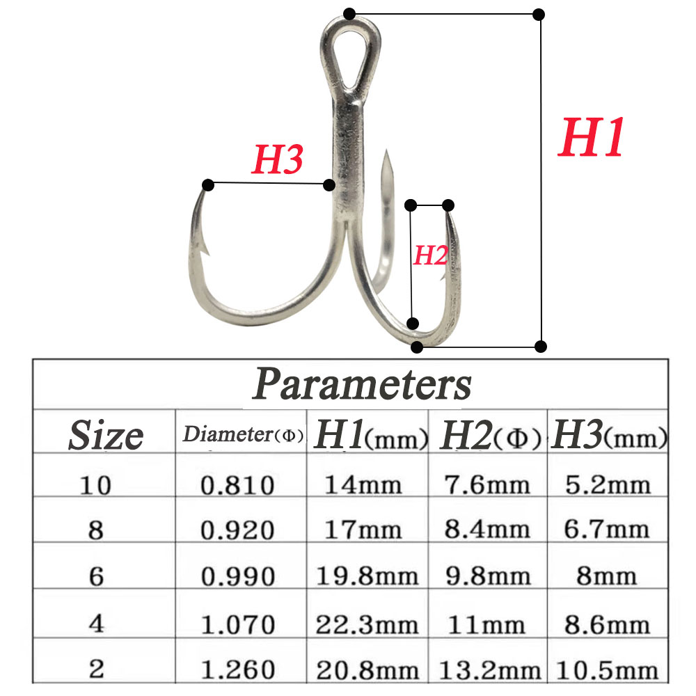 AS 100pcs Treble Hooks 4X Stro - Fishing Hook Offset review and price
