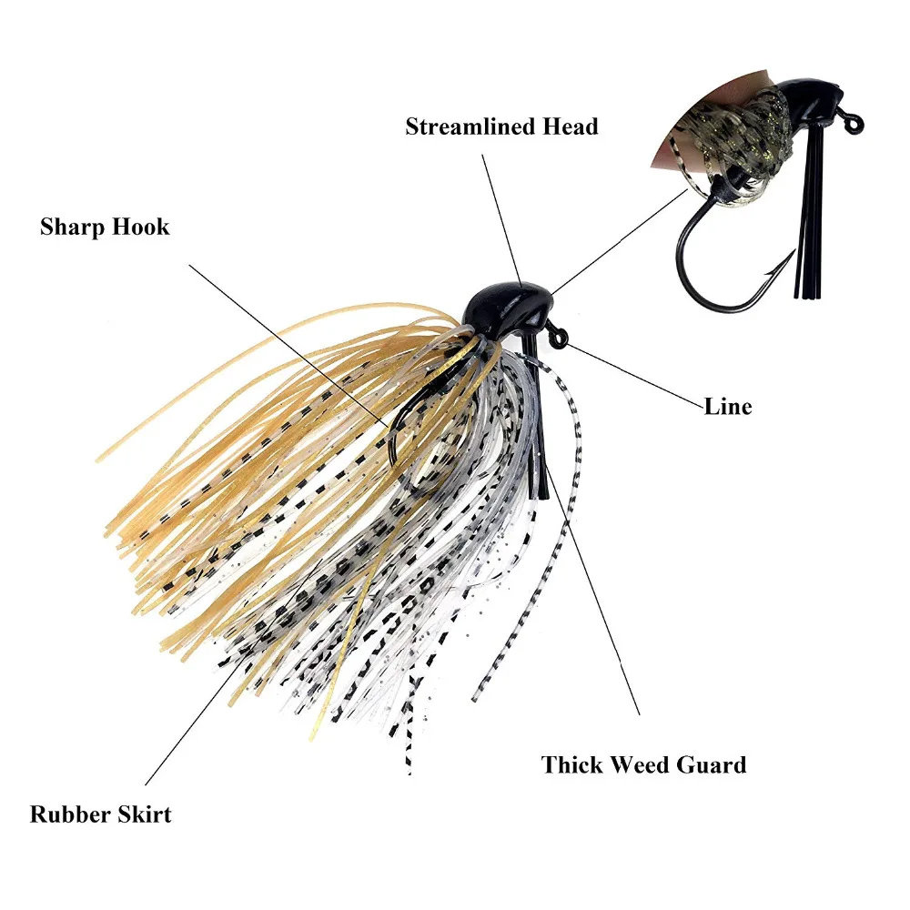 10pcs 7g 10g 14g Weedless Jig  - Fishing Hook Weedless review and price