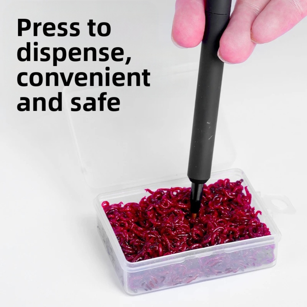 Red worm baiting device for fi - Fishing Hook Size review and price