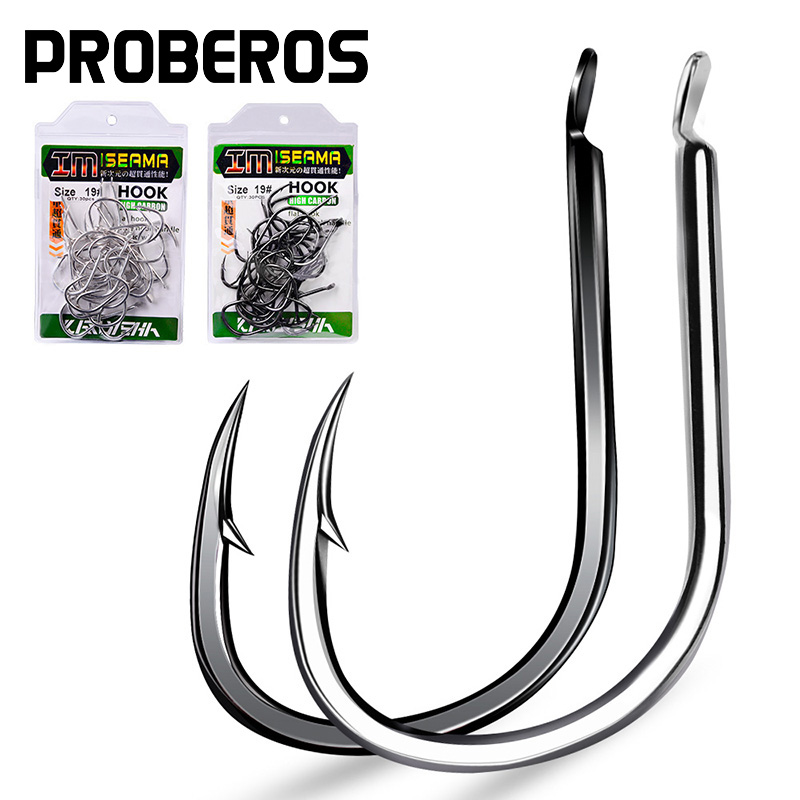 PROBEROS 30Pcs High Carbon Ste - Fishing Hook Offset review and price