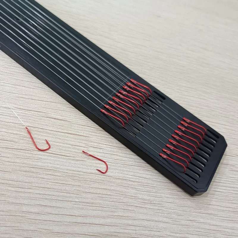 10PCS HX1-6# Red Fishhook Set  - Fishing Hook Offset review and price