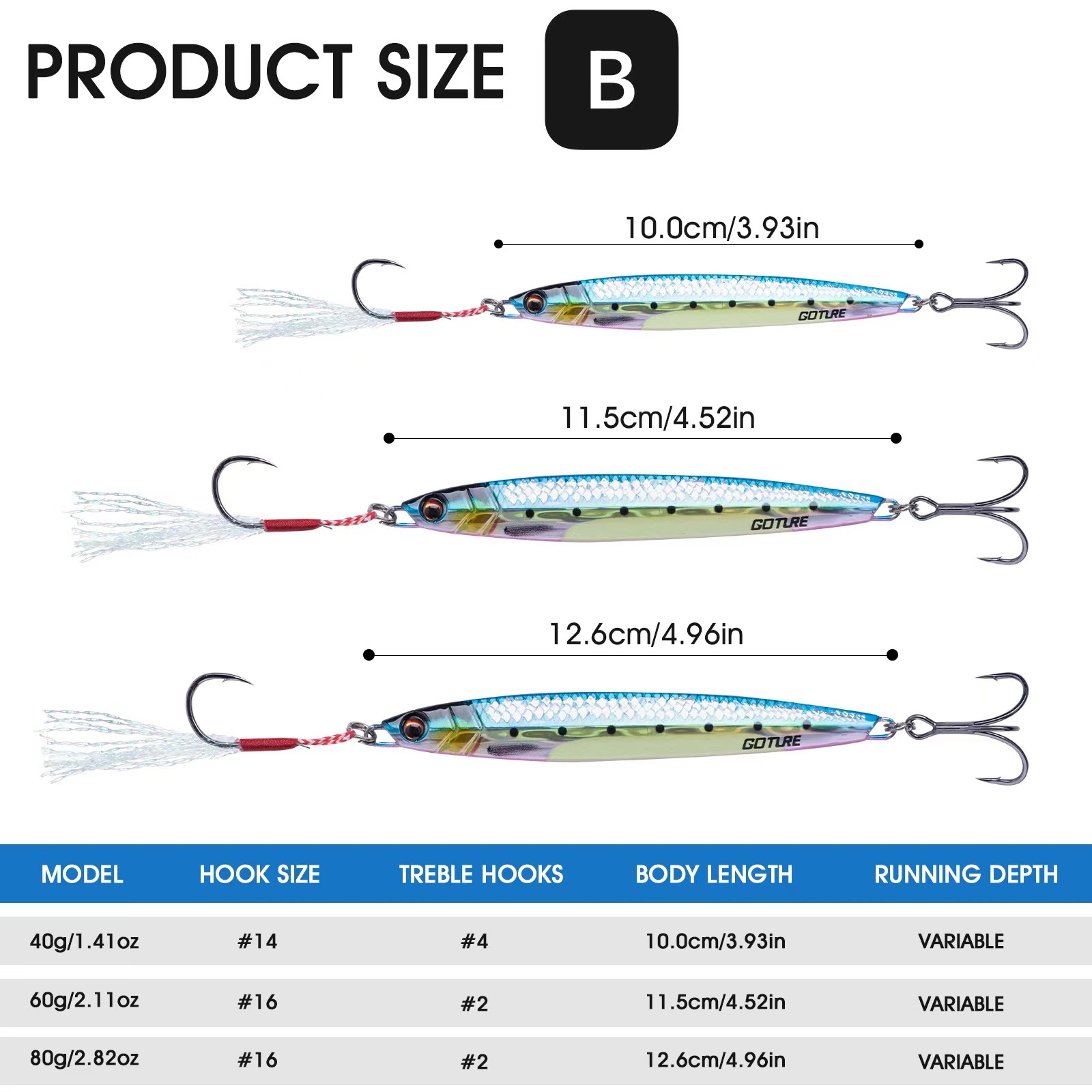Goture Metal Jig Fishing Lure  - Fishing Hook Jig review and price