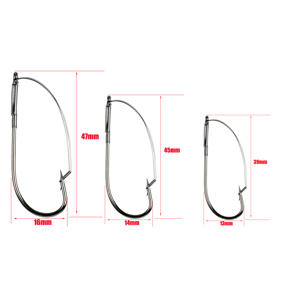10Pcs/box Fishing Wacky Weedle - Fishing Hook Weedless review and price